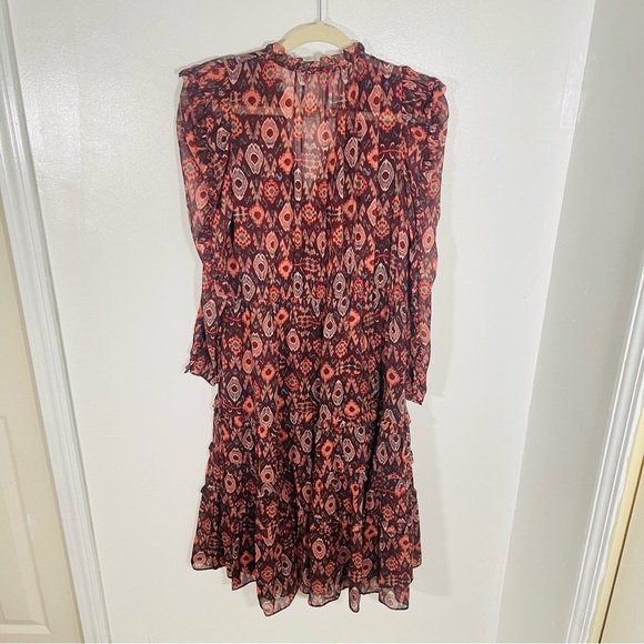NEW Ulla Johnson Alessandra Dress Garnet Silk Southwestern Bohemian Wedding - Picture 10 of 12